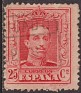 Spain 1922 Alfonso XIII 25 CTS Red Edifil 317. 317 u. Uploaded by susofe